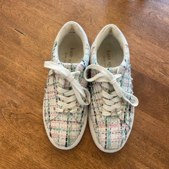 kate spade new york Lift Sneakers Multi Tweed Size 6B - Picture 1 of 7
